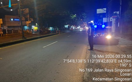 Polres Malang Gerak Cepat Bubarkan Balap Liar di Singosari usai Aduan Masuk ke 110   