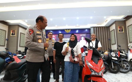 Polda Jatim Kembalikan Motor Korban Curanmor dan Begal Tanpa Biaya